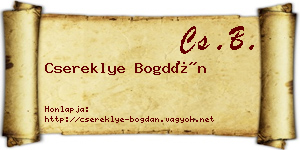 Csereklye Bogdán névjegykártya